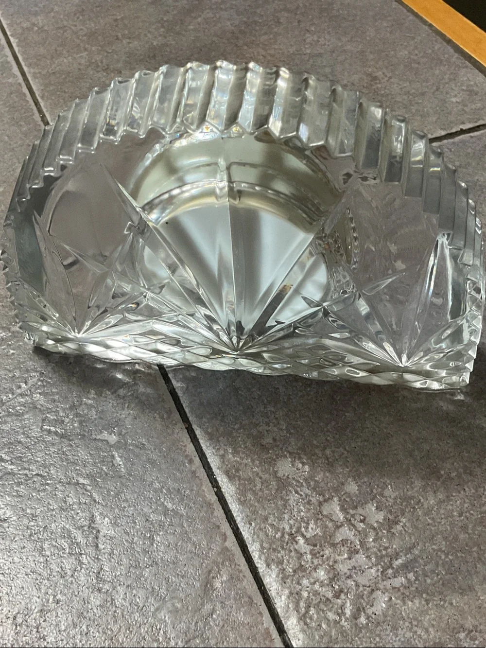 Crystal Mantel Clock with Gold Bezel - Clear
